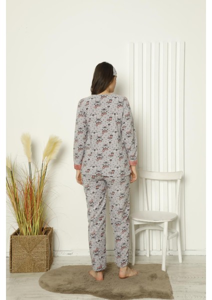 Kadın Cepli Kışlık Polar Pijama Takımı 2158