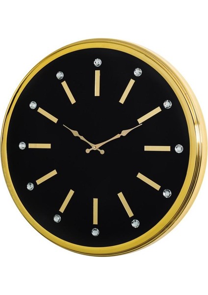 Taşlı Duvar Saati Gold AK.GLB0008