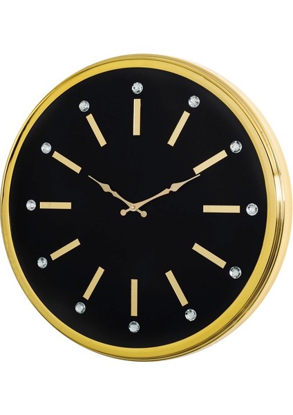Taşlı Duvar Saati Gold AK.GLB0008