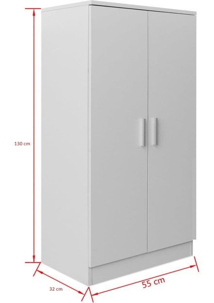 Aden Home Ayakkabılık, Çok Amaçlı Dolap, Beyaz Dolap, Ayakkabı Dolabı, %100 Mdf, 130X55CM, MAYK11