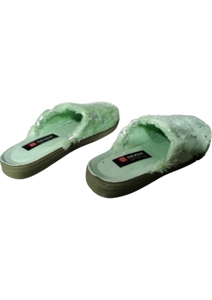 Kadın Su Yeşili Peluş Ev Içi Terlik GZRR32-998 fırsatları