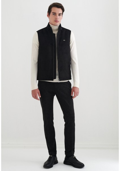 Erkek Suni Deri Yelek