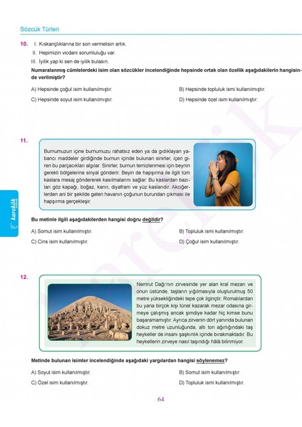 6. Sınıf Sayısal-Sözel Mix Seti (Yeni Nesil Sorular)