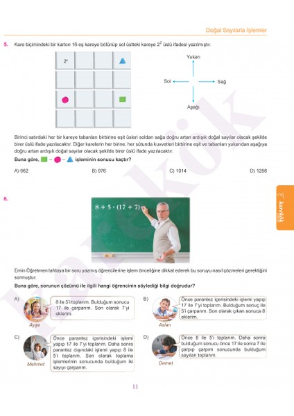 6. Sınıf Sayısal Mix (Matematik-Fen Bilimleri)