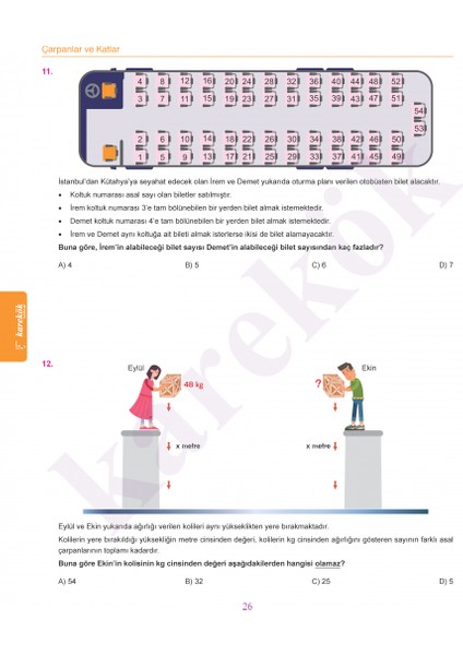 6. Sınıf Sayısal Mix (Matematik-Fen Bilimleri)