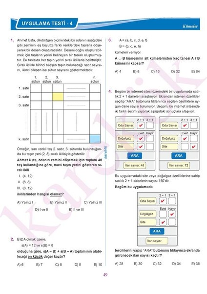 9. Sınıf Matematik Soru Bankası