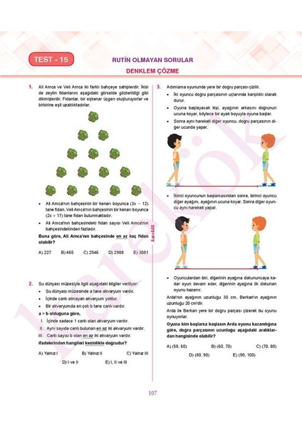 TYT Matematik Soru Bankası modelleri