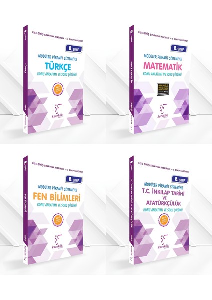 8. Sınıf LGS Türkçe, Matematik, Fen Bilimleri, T.C İnkılap Tarih K