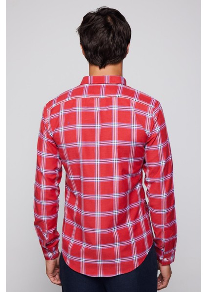 Slim Fit Kareli Pamuklu Kolay Ütü Erkek Gömlek indirimleri