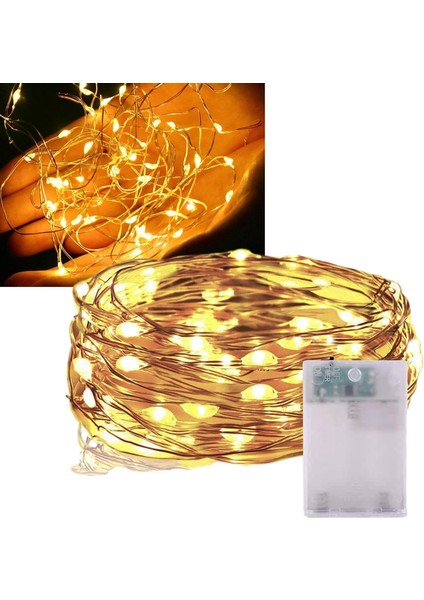 LED Tel Işıklar, Klipsli Pille Çalışan Peri Işıklar, LED Bakır Tel Teller, Sıcak Beyaz Dize Işıklar, Uzun Ömürlü Dekorasyon Işıklar, Düğünler Için Parıldayan Işıklar, Noel, (Yurt Dışından)