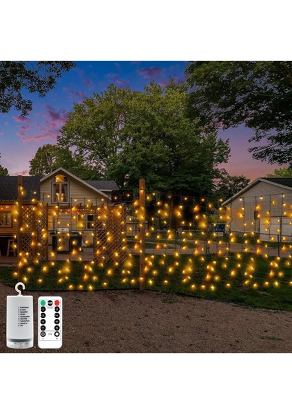 200 LED Perde Işıkları Akülü, 13 × 3.3ft 8 Mod Pencere Asılı Peri Dize Işıklar Dış Yatak Odası Partisi Kapalı Açık Hava Düğün Resepsiyon Süslemeleri Duvar Cadılar Bayramı Ch (Yurt Dışından)