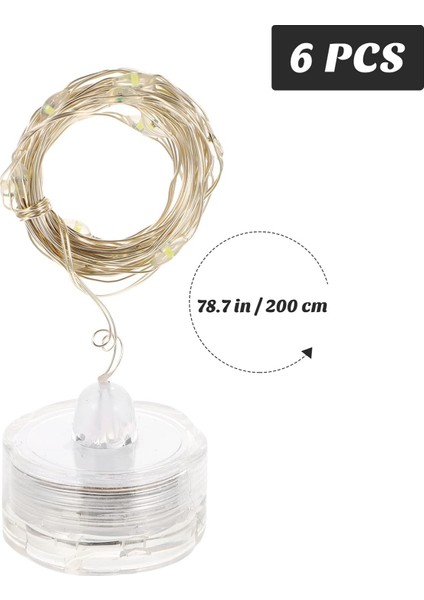 6 Adet Dize Mum Bakır Tel Işık Dize LED Işık Erik Çiçeği Pil Işığı Düğün Dekorasyon Bebek Dekor LED Perde Işıkları Peri Ateşböceği Işıkları Plastik Yıldız Işığı (Yurt Dışından)