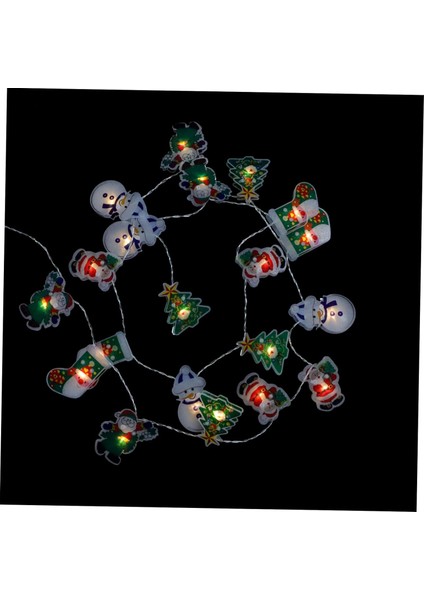 Takım Dize Işık Direği Pil Dize Işıklar LED Dış Mekan Işıkları Dize Dış Mekan Dekoratif Işıklar Düğün Dekoratif Işık Noel Baba Dize Işıklar Noel Ağacı Çelenk Ev Dekor LED (Yurt Dışından)