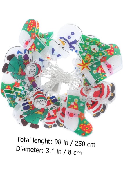 Takım Dize Işık Direği Pil Dize Işıklar LED Dış Mekan Işıkları Dize Dış Mekan Dekoratif Işıklar Düğün Dekoratif Işık Noel Baba Dize Işıklar Noel Ağacı Çelenk Ev Dekor LED (Yurt Dışından) fiyatları