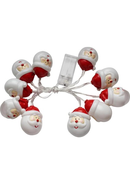 Noel Partisi Süslemeleri Dize 10 Adet Noel Ağacı Bebek Süsleri Noel Baba Dize Işık Pil Dize Işıklar Noel Dize Işıklar Dize Işıklar Dış Mekan Işık Şeritleri LED (Yurt Dışından)