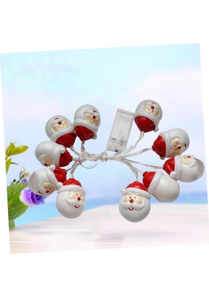 Noel Partisi Süslemeleri Dize 10 Adet Noel Ağacı Bebek Süsleri Noel Baba Dize Işık Pil Dize Işıklar Noel Dize Işıklar Dize Işıklar Dış Mekan Işık Şeritleri LED (Yurt Dışından)
