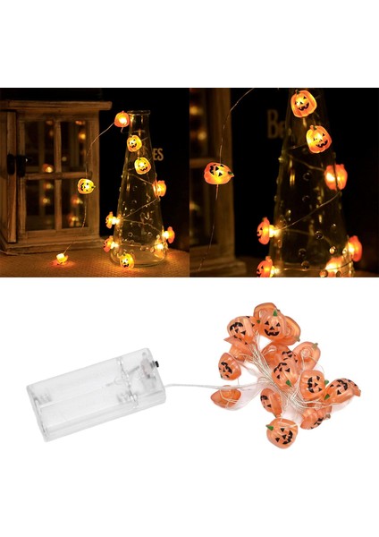 6.5ft Kabak Dize Işıklar 20LED Cadılar Bayramı Dize Işıklar Akülü Kapalı Açık Cadılar Bayramı Partisi Perili Ev Için Dekoratif Tatil Işıkları (Yurt Dışından)