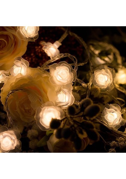 Çiçek Dize Işıkları, Pille Çalışan 4m 40LED Gül Çiçek Peri Işığı, 2 Aydınlatma Modu ile Kapalı Açık Bahçe Dekoru Için Çiçek Noel Işıkları (Sıcak Beyaz) (Yurt Dışından) fırsatları