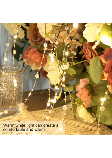 Inci Boncuklu Dize Işıklar, 2 Adet 10M / 32.8ft Pille Çalışan Peri Işıkları Inci Peri Dize Işıklar Kapalı Açık Için Sıcak Beyaz Bakır Tel Işıklar (Yurt Dışından) fiyatları