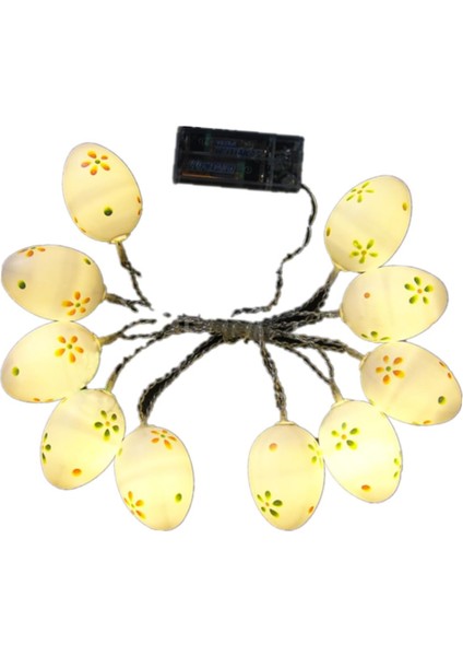 Adet 10 Ev Dekorasyon Yumurta Dekorasyon Yumurta Süslemeleri Isa'nın Doğuşu Süsler Decoraciones Para Salas De Casa Paskalya Partisi LED Işıklar Akülü Işık Baskı Dize Işıklar Yumurt (Yurt Dışından)