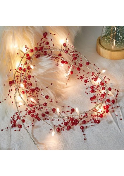 Noel Çam Kozalakları Işıkları, 7 Ft 20 LED Işıklı Kırmızı Meyveler Garland, Top Süslü Noel Renkli Dize Işık, Pille Çalışan Noel Dize Işıkları, Noel Dekorasyonu (Yurt Dışından) fiyatları
