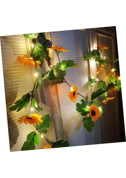 Dize Dize Ayçiçeği Lambası Ev Dekorasyonu Pil LED Pil Işıkları Dize Ayçiçeği Dize Işık LED Dize Lamba LED Işık Dize Plastik Sarı Iç Mekan Dize Işık (Yurt Dışından)