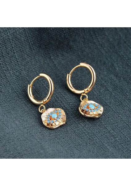 Avekı Altın Zarif Dangle Hoop Küpe Kadınlar Için 14 K Altın Kaplama Narin Sevimli Geometrik Üçgen Koni Dangle Küpe (Yurt Dışından) modelleri