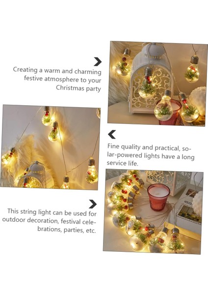 Takım Dize Noel Ağacı Dize Işıklar Yapay Çam Çelenk Festivali Işık Dize Ampul Dize Işıklar Noel Dekor Dış Mekan Işık Dize Pil LED Noel LED Lamba Dekor (Yurt Dışından)
