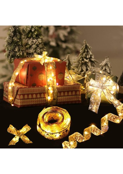 LED Şerit Noel Işıkları, Noel Ağacı Şerit Işıklar Peri Şeritler Dekorasyon 40 LED Kablolu Dize Işık Altın Pille Çalışan Kapalı Açık Su Geçirmez Parti Çar Için Çok Renkli (Yurt Dışından)