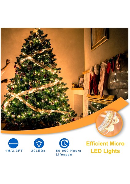 Peri Işıkları Pille Çalışan, 6'lı Paket Mini Dize Işıklar, 20 LED 3.3ft Twinkle Firefly Yıldızlı Işıklar Dıy Craft Için Mason Kavanoz Yatak Odası Düğün Masası Noel Dekorasyonu (Sıc (Yurt Dışından) fiyatları