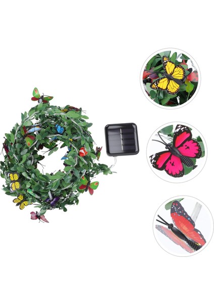 Adet Işık Direği Noel Asma Dize Işıklar Yapay Çelenk Işıkları Sarmaşık LED Bahçe Dizeleri Dış Mekan Dekorasyonu Noel Dize Işıkları Pil Işıkları Dize Gece Lambası Dekor LED (Yurt Dışından)