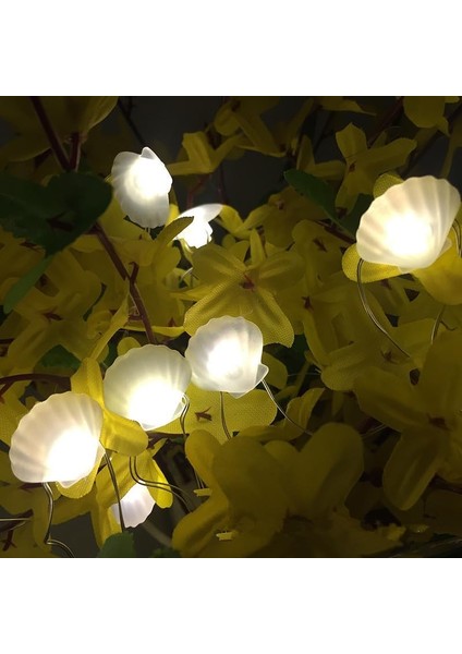 Deniz Perisi Dize Işık, 3m 30LED Plaj Dize Işıklar Okyanus Dekor Dize Işıklar Gümüş Tel Pil (Kabuk) (Yurt Dışından)