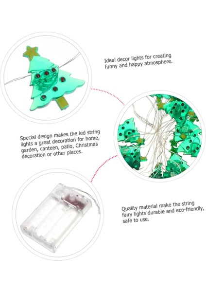 Dize Noel Dize Işıkları Plastik Pille Çalışan Peri Işıkları Dış Mekan Noel Işıkları (Yurt Dışından)