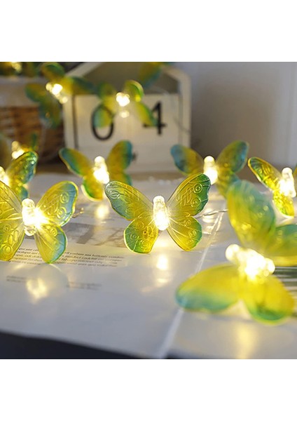Kelebek Dize Işıklar, 10FT 20 LED Pil Kumandalı Gece Lambası Bakır Tel Peri Işık Dekor Yatak Odası Parti Bahçe Düğün Dekorasyon Için Kapalı (Yeşil) (Yurt Dışından) fiyatları
