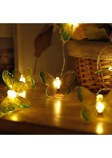 Kelebek Dize Işıklar, 10FT 20 LED Pil Kumandalı Gece Lambası Bakır Tel Peri Işık Dekor Yatak Odası Parti Bahçe Düğün Dekorasyon Için Kapalı (Yeşil) (Yurt Dışından) fırsatları