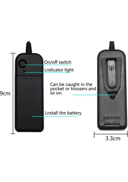 5in1 30FT (5pack 6ft) Neon Şerit Işık Teli, 3mode Stay/yavaş/hızlı Flaş El Tel Işıklar Pil Kutusu (Pil Yok) Cosplay Elbise Parti Dekorasyonu Için (Kırmızı) (Yurt Dışından) modelleri