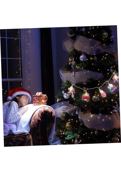Adet Dize Işık Direği Pırıltı Peri Işıklar Pil Dize Işıklar Pil Işıkları Dize Pırıltı Işık Noel Şenlikli Peri Işık Noel Noel Baba Ev Işığı Plastik Renkli LED (Yurt Dışından)