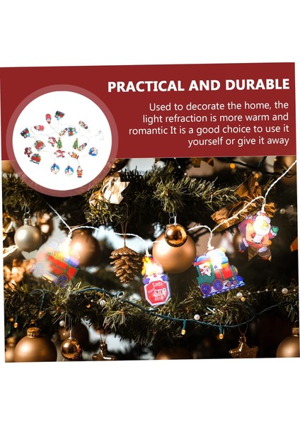 Adet Dize Işık Direği Pırıltı Peri Işıklar Pil Dize Işıklar Pil Işıkları Dize Pırıltı Işık Noel Şenlikli Peri Işık Noel Noel Baba Ev Işığı Plastik Renkli LED (Yurt Dışından)