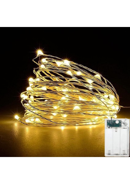 33FT 100LED Peri Işıkları, Akülü Gümüş Tel Yıldızlı Dize Işıklar Parti Düğün Festivali Sevgililer Günü Dekorasyonu Için Sıcak Beyaz Ateş Böceği Işık (Pilli) (Yurt Dışından) fiyatları