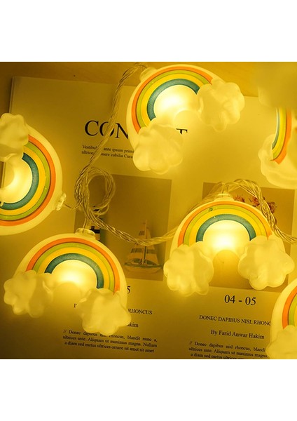 Gökkuşağı Peri Dize Işıklar LED Sıcak Beyaz Noel Kapalı Açık Hava Peri Işıkları Akülü Duvar Lambası Düğün Parti Ev Noel Kreş Hediye Yatak Odası Dekorasyon LED Yuvarlak Isa (Yurt Dışından) modelleri