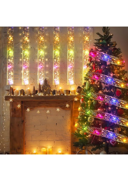 Ağaç Dekorasyonu Için Noel Şerit Işıkları 16.4ft 50 LED Işıklar Noel Ağacı Şeridi Noel Şeridi Peri Işıkları Akülü Bakır Tel Şerit Dize Işıkları (Güzel) (Yurt Dışından)