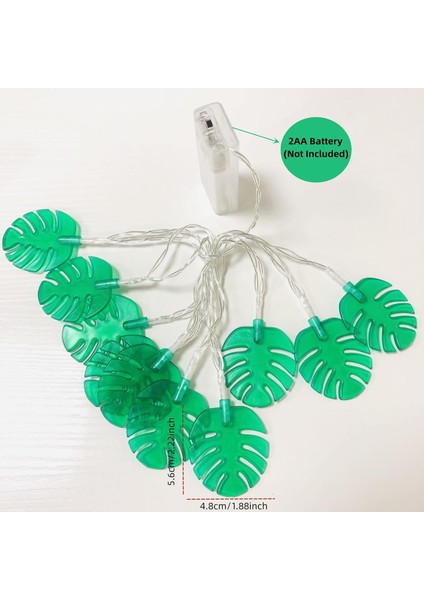 1.65M 10LED Monstera Yaprak Dize Işıklar Asılı Yeşil Palmiye Yaprakları Peri Işık Akülü Yaz Orman Plaj Tema Dekorasyon Için (Yurt Dışından)