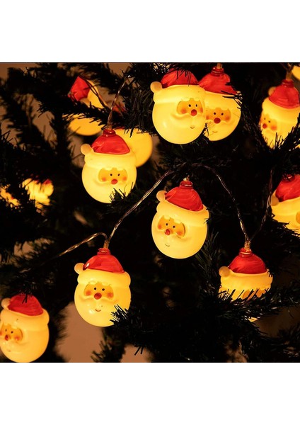 10 Ft 20 LED Noel Noel Baba Dize Işıkları, Pille Çalışan Noel Noel Ağacı Dize Işıkları Süslemeleri, Tatil Evi Bahçe Partisi Kapalı Açık Dekor Süsler (Sıcak Beyaz) (Yurt Dışından) fırsatları