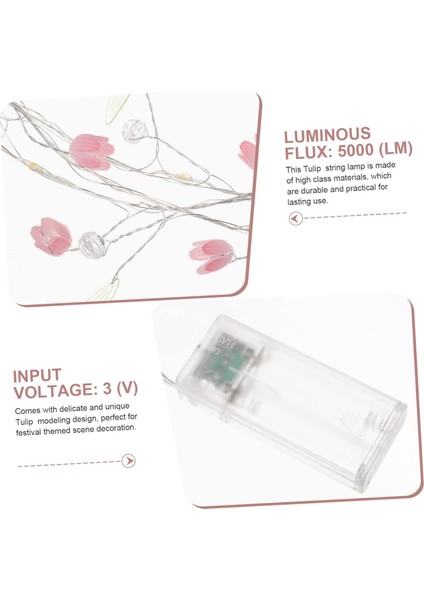 Metal Dekor Dize Pil Dize Işıklar Iç Mekan Işıkları Dize Bakır Dize Işıklar Lale Festivali Işığı Yaratıcı Işık Oymak Yaratıcı Işık Plastik LED Işık Dize (Yurt Dışından)