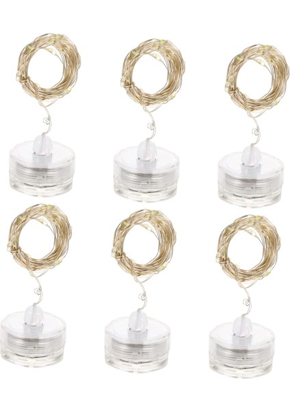 Adet Dize Mum Bakır Tel Işık Dize Dalış Lambası Parti Peri Işıkları Veranda Işıkları Erik Pil Işığı Açık Hava Mum Mini Mum LED Dalış Işığı Mason Bebek Noel Plastik (Yurt Dışından)