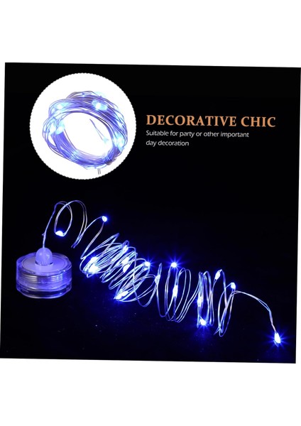 Adet Dize Mum Bakır Tel Işık Dize Dalış Lambası Parti Peri Işıkları Veranda Işıkları Erik Pil Işığı Açık Hava Mum Mini Mum LED Dalış Işığı Mason Bebek Noel Plastik (Yurt Dışından)