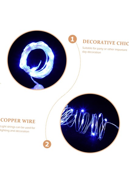 Adet Dize Mum Bakır Tel Işık Dize Dalış Lambası Parti Peri Işıkları Veranda Işıkları Erik Pil Işığı Açık Hava Mum Mini Mum LED Dalış Işığı Mason Bebek Noel Plastik (Yurt Dışından)