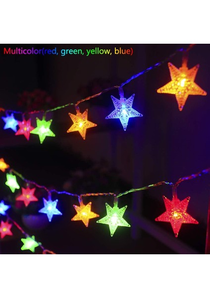 Yıldız Dize Işıkları Pille Çalışan Noel Yıldız Işıkları 50 LED 16.4ft Renk Değiştiren Yıldız Peri Işıkları Uzaktan Kısılabilir LED Işıklar Yatak Odası Çocuk Çadırı Bahçe Balkon Mes (Yurt Dışından) fiyatları