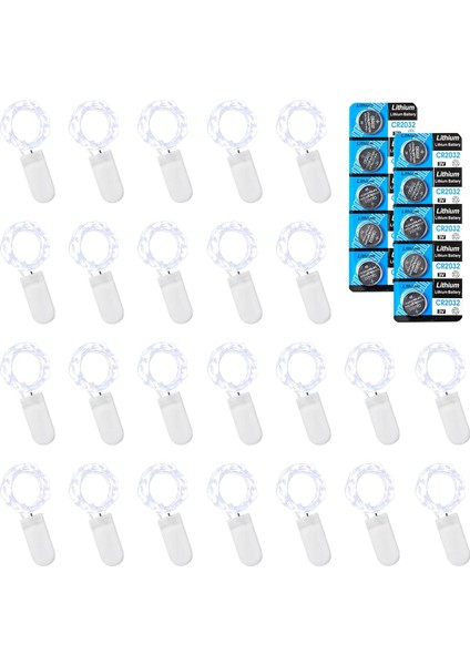 24 Paket Peri Işıkları Pille Çalışan Dize Işıklar, 3.3ft Simli Bakır Tel Üzerinde 10 Led. Çiçekler Hediye Kutusu Düğün Partisi Noel Dekorasyonu Için (24 Paket, Soğuk Beyaz) (Yurt Dışından)