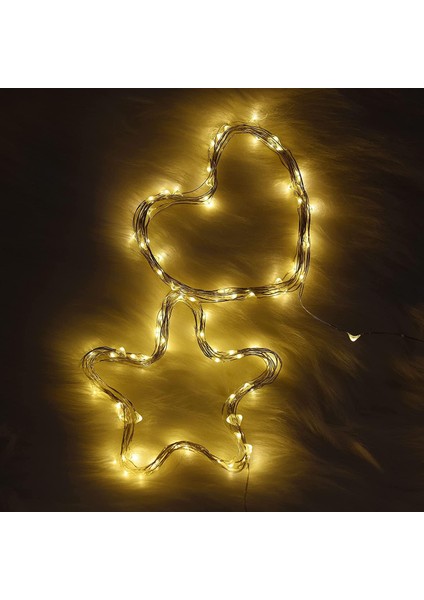 33FT 100LED Peri Işıkları, Pille Çalışan Gümüş Tel Yıldızlı Dize Işıklar Parti Düğün Festivali Sevgililer Günü Dekorasyonu Için Sıcak Beyaz Ateşböceği Işık (Pil + Uzaktan Kumanda) (Yurt Dışından) fiyatları